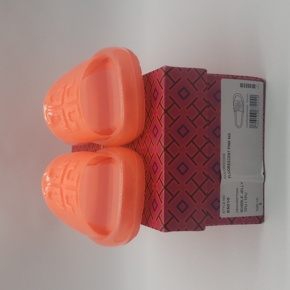 575- Tory Burch Bubble Jelly Slides Women's Sandals Size 6 B NWT - Picture 3 of 10